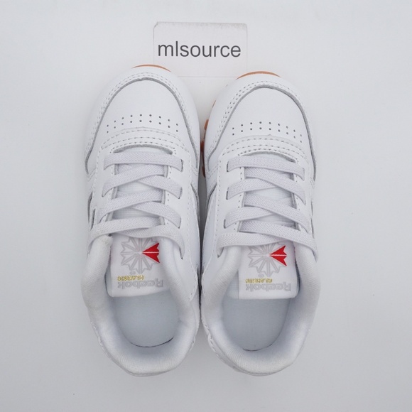 NEW Toddler Kid's Reebok Classic Leather Stretch Lace Sneakers 100008336 - Picture 3 of 11